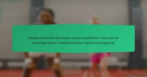 Dostępność kortów dla nowych graczy w badminton: Szacunek dla ustalonych godzin, Dzielenie kortów, Czekanie na swoją kolej