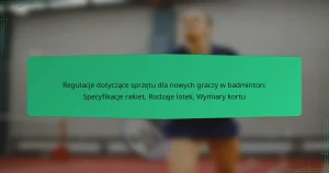 Regulacje dotyczące sprzętu dla nowych graczy w badminton: Specyfikacje rakiet, Rodzaje lotek, Wymiary kortu