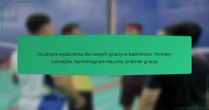 Struktura wydarzenia dla nowych graczy w badminton: formaty turniejów, harmonogram meczów, drabinki graczy