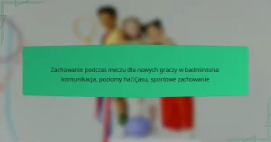 Zachowanie podczas meczu dla nowych graczy w badmintona: komunikacja, poziomy hałasu, sportowe zachowanie
